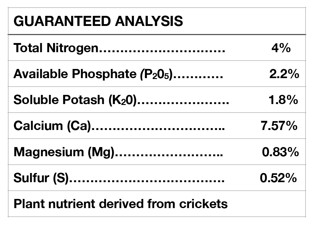 Cricket Frass Organic Fertilizer – 3 Cricketeers