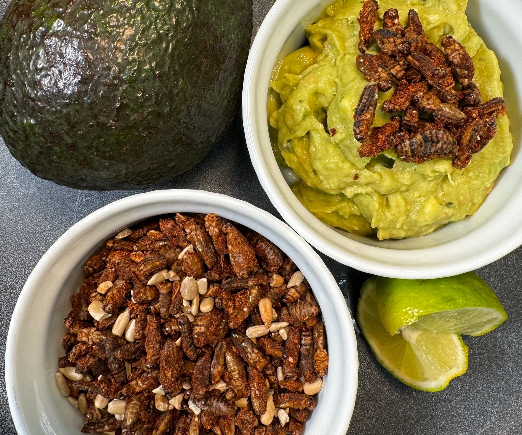 Guacamole with Chili Lime Crickets